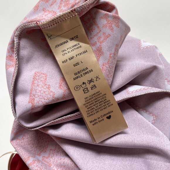 Johanna Ortiz Quechua Maxi Dress Andean Wine Ruby Cerise Size Large NEW NWT - Picture 9 of 15